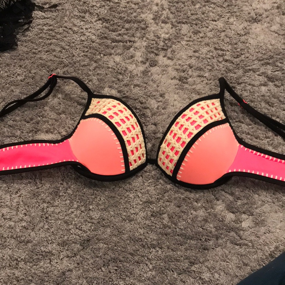 Victoria secret neon pink bikini top